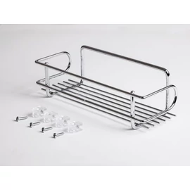 FÜRDŐSZOBAI TÁROLÓ PA002 EGYRÉSZES POLC 260×80×100 mm KRÓM