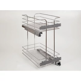 BELSŐ FÉMRÁCS 2102SY/30-50 2 RÉSZES CSILLAPÍTOTT KIHÚZHATÓ POLC 235x535x430mm KRÓM üvegtartó nélkül