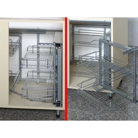 BELSŐ FÉMRÁCS E4213 SAROKVASALAT CSILLAPÍTOTT 860x530x520mm KRÓM-SZÜRKE