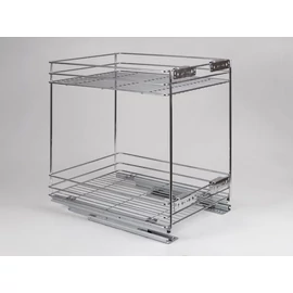 BELSŐ FÉMRÁCS 24271.400 FENÉKLAPRA SZERELHETŐ 2 RÉSZES KIHÚZHATÓ POLC 345x510x475mm KRÓM