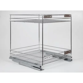 BELSŐ FÉMRÁCS 24271.500 FENÉKLAPRA SZERELHETŐ 2 RÉSZES KIHÚZHATÓ POLC 445x510x475mm KRÓM