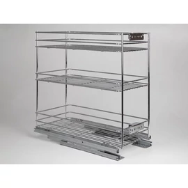 BELSŐ FÉMRÁCS 24272.300 FENÉKLAPRA SZERELHETŐ 3 RÉSZES KIHÚZHATÓ POLC 245x510x475mm KRÓM