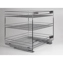 BELSŐ FÉMRÁCS 24273.600 FENÉKLAPRA SZERELHETŐ 3 RÉSZES KIHÚZHATÓ POLC 545x510x475mm KRÓM
