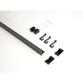 KÜLSŐ FÉMRÁCS "PRATIKA" FALIPROFIL 2 DB AKASZTÓVAL 905x40x22MM FEKETE