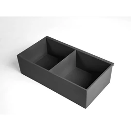 KÜLSŐ FÉMRÁCS "PRATIKA" 2 RÉSZES TÁROLÓ, LAPOS NAGY 270x75x147MM FEKETE