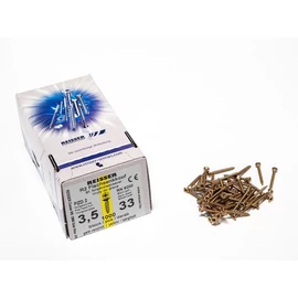 FACSAVAR REISSER 3,5x33mm ACÉL, SÁRGÍTOTT, TÖVIGMENETES 1000db/doboz