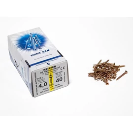 FACSAVAR REISSER 4x40mm ACÉL, SÁRGÍTOTT, TÖVIGMENETES 500db/doboz