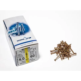 FACSAVAR REISSER 4x60mm ACÉL, SÁRGÍTOTT, TÖVIGMENETES 500db/doboz