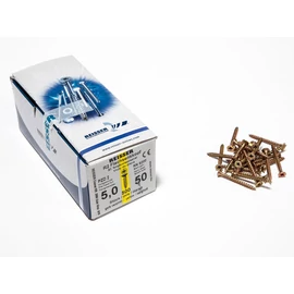 FACSAVAR REISSER 5x50mm ACÉL, SÁRGÍTOTT, TÖVIGMENETES 500db/doboz