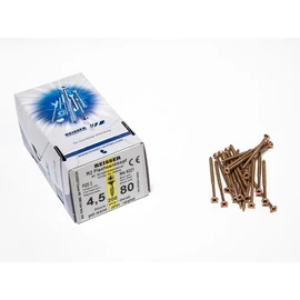 FACSAVAR REISSER 4,5x80mm ACÉL, SÁRGÍTOTT, RÉSZMENETES 200db/doboz