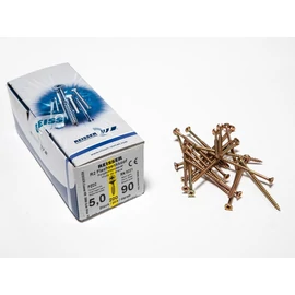 FACSAVAR REISSER 5x90mm ACÉL, SÁRGÍTOTT, RÉSZMENETES 200db/doboz