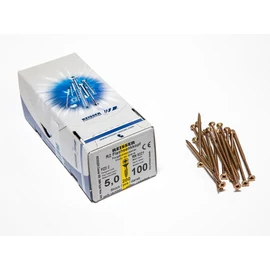 FACSAVAR REISSER 5x100mm ACÉL, SÁRGÍTOTT, RÉSZMENETES 200db/doboz