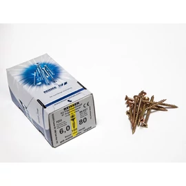 FACSAVAR REISSER 6x80mm ACÉL, SÁRGÍTOTT, RÉSZMENETES 100db/doboz
