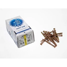 FACSAVAR REISSER 6x90mm ACÉL, SÁRGÍTOTT, RÉSZMENETES 100db/doboz