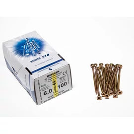 FACSAVAR REISSER 6x100mm ACÉL, SÁRGÍTOTT, RÉSZMENETES 100db/doboz