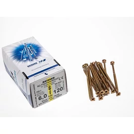 FACSAVAR REISSER 6x120mm ACÉL, SÁRGÍTOTT, RÉSZMENETES 100db/doboz