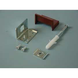 SZEKRÉNY FÜGGESZTŐ 345-ÖS VASALAT TIPLIVEL 52×35×32 mm BARNA