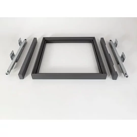 HOME BOX KOSÁRTARTÓ KERET CSILLAPÍTOTT FIÓKCSÚSZÓVAL+TAKARÓVAL 600MM, ACÉLSZÜRKE
