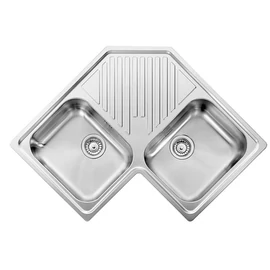CM MOSOGATÓ ILARIA 2 MEDENCE SAROK 830x830mm ACÉL