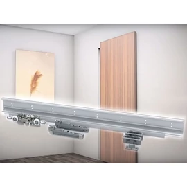 BELTÉRI TOLÓAJTÓhoz HIDDEN rejtett SÍN 1800-1150 és REJTETT görgő szett 1150mm, teherbírás 80kg