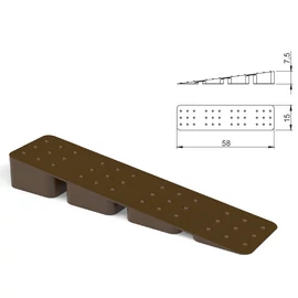 MŰANYAG ÉK 156.0000.02 58x15x7,5 BARNA