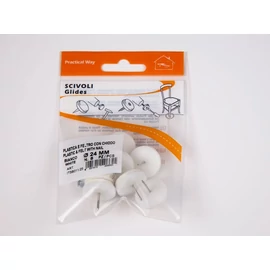 PADLÓVÉDŐ CSÚSZTATÓSZEG 24mm SZEGGEL 8db/Blister FEHÉR
