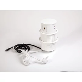 IRODABÚTOR TARTOZÉKOK KONNEKTOR ELOSZTÓ MODULBOX IVH - 2x230V + 2xUSB + 1xHDMI FEHÉR