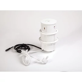 IRODABÚTOR TARTOZÉKOK KONNEKTOR ELOSZTÓ MODULBOX IVH - VEZ. NÉLK. TÖLT.+2x230V+2xUSB+HDMI FEHÉR