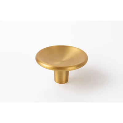 Fogantyú  Viefe DISC gomb, D38, fém, csiszolt sárgaréz