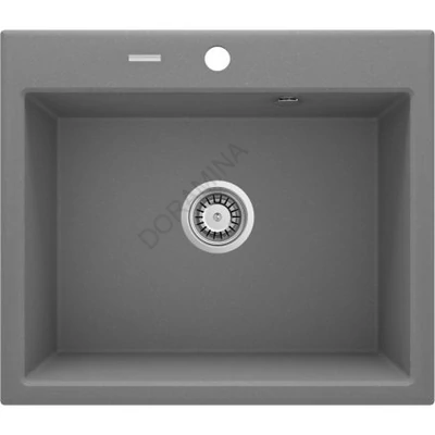 Gránit mosogató ANDANTE Gránit mosogató, 1 medence, metál szürke, 600 x 520 mm  06 ZQNS103
