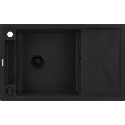 Gránit mosogató MAGNETIC 1medence + csepegtetős mosogató, antracit 820 x 500 x 219 mm 06 ZRMT113