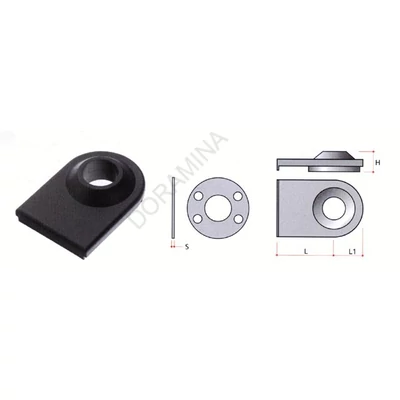 SR BÚTORZÁR SR09 ÜVEGAJTÓ ADAPTER 60mm FEKETE