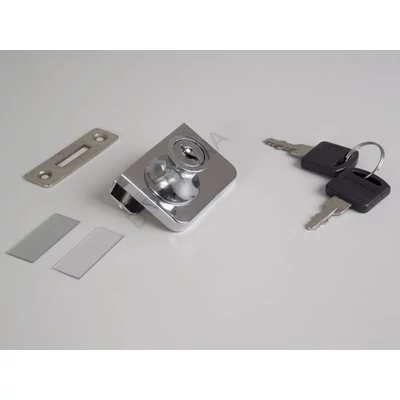 FL BÚTORZÁR FL-G-02-R ÜVEGAJTÓZÁR . NIKKEL