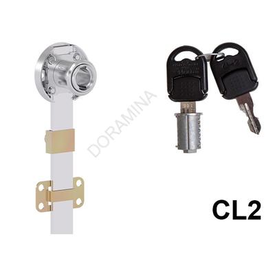 CL BÚTORZÁR 702-CL2 KÖZPONTI FIÓKZÁR OLDALRA D=39,5mm, 500mm NIKKEL