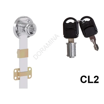 CL BÚTORZÁR 702-CL2 KÖZPONTI FIÓKZÁR OLDALRA D=39,5mm, 600mm NIKKEL
