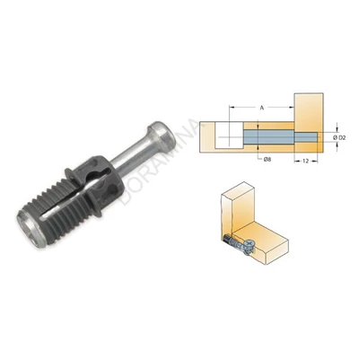 ÖSSZEHÚZÓ EXCENTERSZÁR GYORSSZERELŐS 8x34mm FÉM