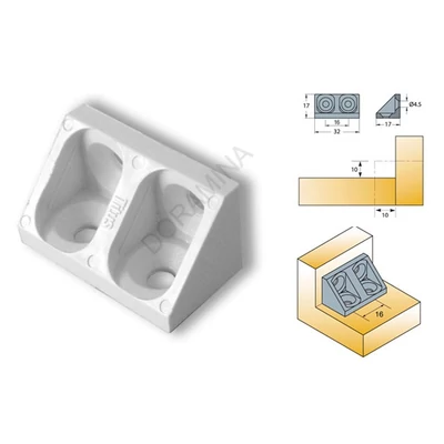 SAROKMEREVÍTŐ SAROKMEREVITŐ FEHÉR 10x10x30mm FEHÉR