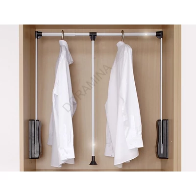 GARDRÓBLIFT 14105.003 870-1250 mm KRÓM-FEKETE 8 kg teerbírással