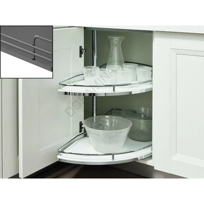 BELSŐ FÉMRÁCS KCM660TF FÉLKÖR KOSÁR GARNITÚRA 668×645/720×371mm ANTRACIT