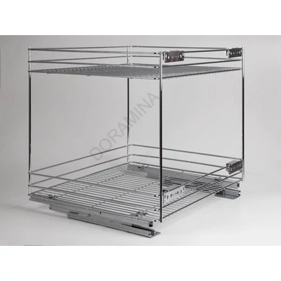 BELSŐ FÉMRÁCS 24271.600 FENÉKLAPRA SZERELHETŐ 2 RÉSZES KIHÚZHATÓ POLC 545x510x475mm KRÓM