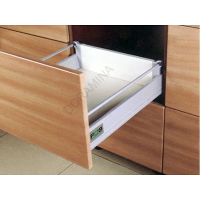 FDS DUPLAFALÚ FÉM FIÓKOLDAL FDS-DF PO-S B PUSH OPEN SZINKR 500mm, 40kg SZÜRKE