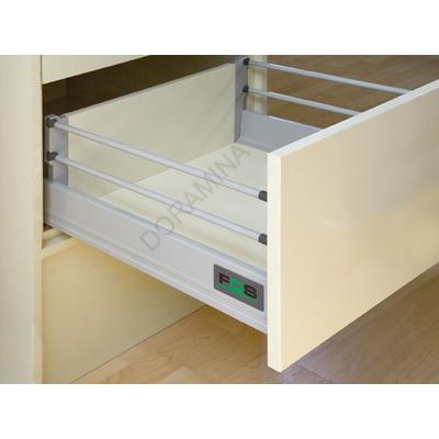 FDS DUPLAFALÚ FÉM FIÓKOLDAL FDS-DF PO-S D PUSH OPEN SZINKR 500mm, 40kg SZÜRKE