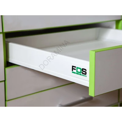 FDS DUPLAFALÚ FÉM FIÓKOLDAL FDS-DF N 500mm, 40kg FEHÉR  68mm magas; M005004A-E01