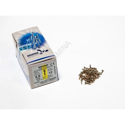 FACSAVAR REISSER 2,5x12mm ACÉL, SÁRGÍTOTT, TÖVIGMENETES 1000db/doboz