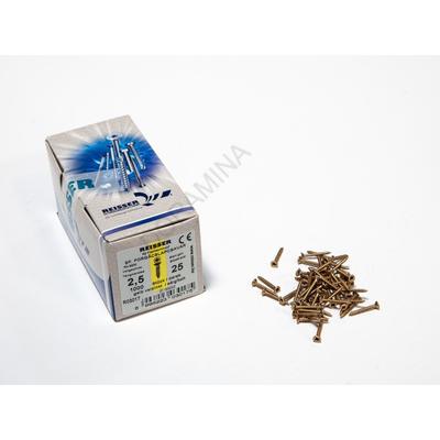 FACSAVAR REISSER 2,5x25mm ACÉL, SÁRGÍTOTT, TÖVIGMENETES 1000db/doboz