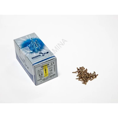 FACSAVAR REISSER 3x12mm ACÉL, SÁRGÍTOTT, TÖVIGMENETES 1000db/doboz