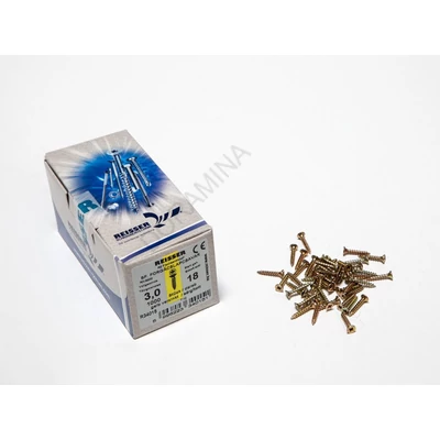 FACSAVAR REISSER 3x18mm ACÉL, SÁRGÍTOTT, TÖVIGMENETES 1000db/doboz