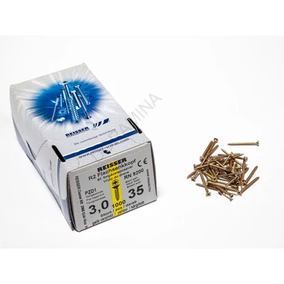 FACSAVAR REISSER 3x35mm ACÉL, SÁRGÍTOTT, TÖVIGMENETES 1000db/doboz