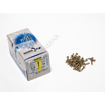 FACSAVAR REISSER 3,5x16mm ACÉL, SÁRGÍTOTT, TÖVIGMENETES 1000db/doboz