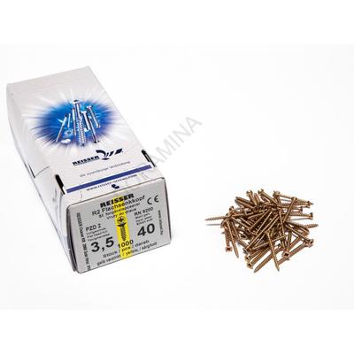FACSAVAR REISSER 3,5x40mm ACÉL, SÁRGÍTOTT, TÖVIGMENETES 1000db/doboz